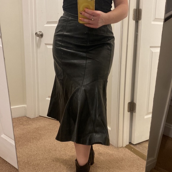 Genuine leather vintage skirt - Picture 2 of 6
